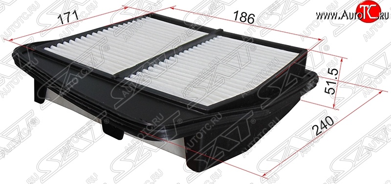 419 р. Фильтр воздушный двигателя SAT  Honda Accord ( CU,  CW) (2008-2013) седан дорестайлинг, универсал дорестайлинг, седан рестайлинг, универсал рестайлинг  с доставкой в г. Таганрог