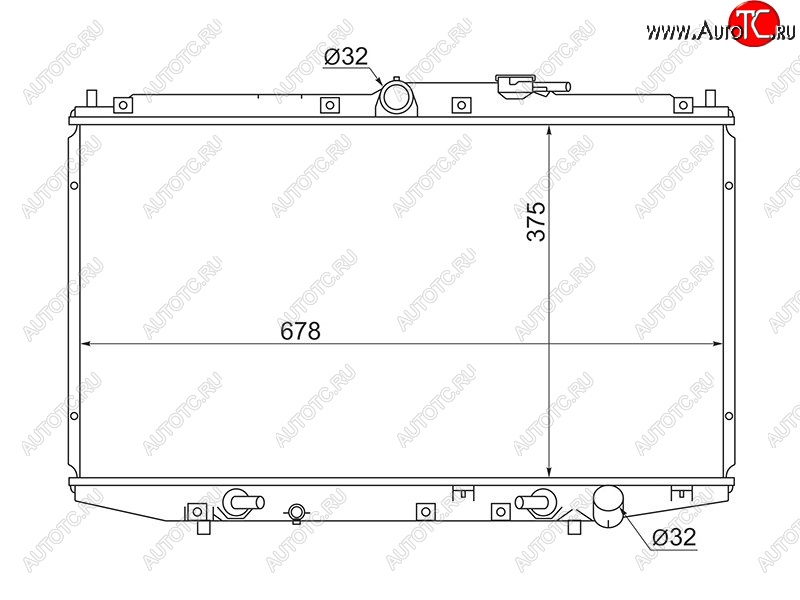 7 399 р. Радиатор двигателя SAT (пластинчатый, МКПП/АКПП, F23A 2.3)  Honda Avancier (1999-2003)  с доставкой в г. Таганрог