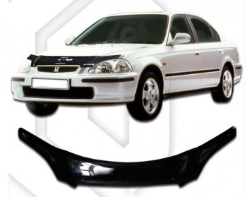 Дефлектор капота (EK2, EK3, EK4, EK9) CA-Plastic Honda (Хонда) Civic (Цивик)  EJ,EK,EM (1995-1998) EJ,EK,EM седан дорестайлинг, хэтчбэк 3 дв. дорестайлинг