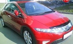 2 069 р. Дефлектор капота NovLine  Honda Civic  FK,FN (2005-2011) хэтчбэк 5 дв. дорестайлинг, хэтчбэк 5 дв. рестайлинг  с доставкой в г. Таганрог. Увеличить фотографию 1