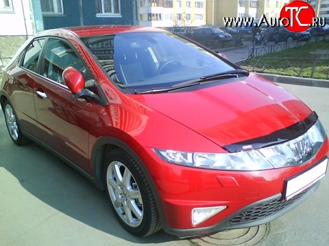 2 069 р. Дефлектор капота NovLine  Honda Civic  FK,FN (2005-2011) хэтчбэк 5 дв. дорестайлинг, хэтчбэк 5 дв. рестайлинг  с доставкой в г. Таганрог