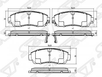 1 359 р. Колодки тормозные передние SAT  Honda CR-V  RE1,RE2,RE3,RE4,RE5,RE7 (2007-2012) дорестайлинг, рестайлинг  с доставкой в г. Таганрог. Увеличить фотографию 1