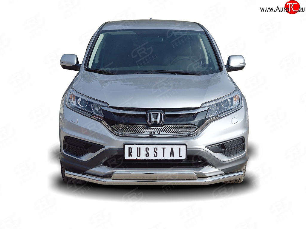 2 899 р. Решётка радиатора (рестайлинг) Russtal Honda CR-V RM1,RM3,RM4 дорестайлинг (2012-2015) (Неокрашенная)  с доставкой в г. Таганрог