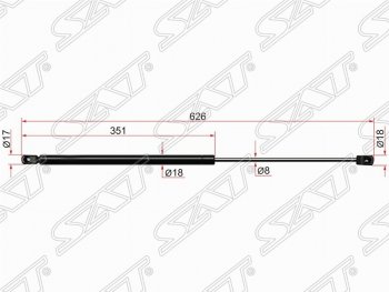 Газовый упор крышки багажника SAT Honda (Хонда) CR-V (СР-В)  RM1,RM3,RM4 (2012-2018) RM1,RM3,RM4 дорестайлинг, рестайлинг