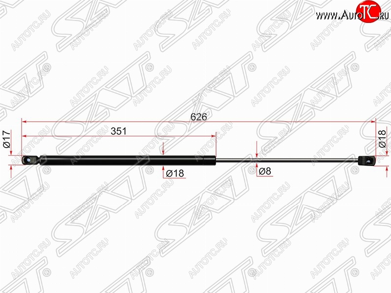 979 р. Газовый упор крышки багажника SAT  Honda CR-V  RM1,RM3,RM4 (2012-2018) дорестайлинг, рестайлинг  с доставкой в г. Таганрог