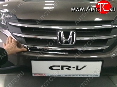 3 599 р. Накладки под решетку радиатора СТ  Honda CR-V  RM1,RM3,RM4 (2012-2015) дорестайлинг  с доставкой в г. Таганрог