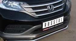 16 899 р. Одинарная защита переднего бампера диаметром 63 мм SLITKOFF Honda CR-V RM1,RM3,RM4 дорестайлинг (2012-2015)  с доставкой в г. Таганрог. Увеличить фотографию 2