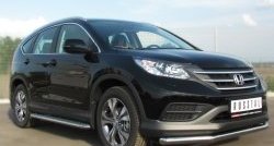 16 899 р. Одинарная защита переднего бампера диаметром 63 мм SLITKOFF Honda CR-V RM1,RM3,RM4 дорестайлинг (2012-2015)  с доставкой в г. Таганрог. Увеличить фотографию 4