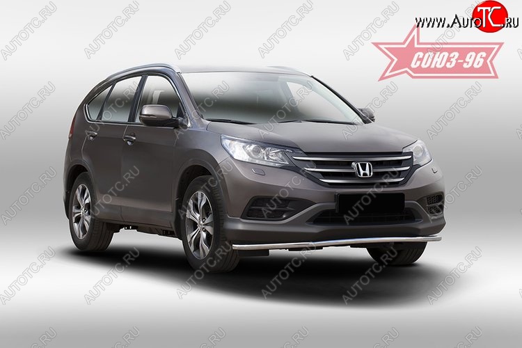 11 384 р. Защита переднего бампера одинарная Souz-96 (d42) Honda CR-V RM1,RM3,RM4 дорестайлинг (2012-2015)  с доставкой в г. Таганрог