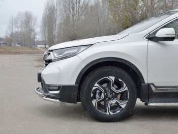 14 999 р. Защита переднего бампера (2 трубыØ42 мм, нержавейка) SLITKOFF  Honda CR-V  RW,RT (2016-2020) дорестайлинг  с доставкой в г. Таганрог. Увеличить фотографию 3