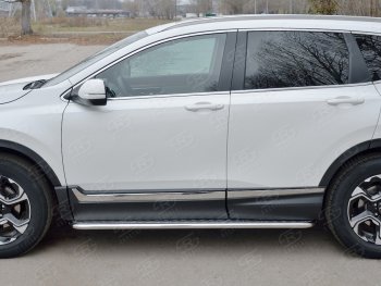 25 849 р. Широкая защита порогов SLITKOFF v2  Honda CR-V  RW,RT (2016-2020) дорестайлинг  с доставкой в г. Таганрог. Увеличить фотографию 2