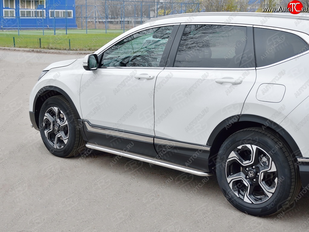 38 999 р. Широкая защита порогов SLITKOFF v3  Honda CR-V  RW,RT (2016-2020) дорестайлинг  с доставкой в г. Таганрог