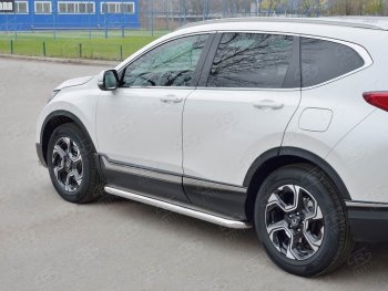 48 999 р. Широкая защита порогов из трубы диаметром 63 мм SLITKOFF v3  Honda CR-V  RW,RT (2016-2020) дорестайлинг  с доставкой в г. Таганрог. Увеличить фотографию 3