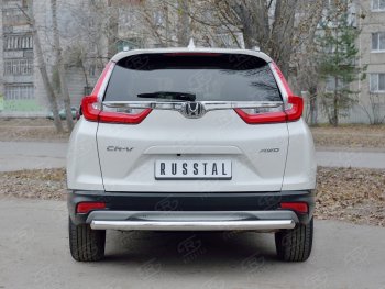 14 549 р. Защита заднего бампера (Ø63 мм, нержавейка) SLITKOFF  Honda CR-V  RW,RT (2016-2020) дорестайлинг  с доставкой в г. Таганрог. Увеличить фотографию 2