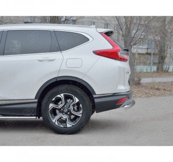 14 549 р. Защита заднего бампера (Ø63 мм, нержавейка) SLITKOFF  Honda CR-V  RW,RT (2016-2020) дорестайлинг  с доставкой в г. Таганрог. Увеличить фотографию 1