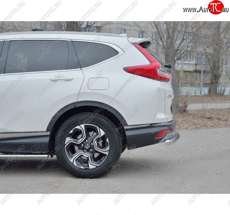 14 549 р. Защита заднего бампера (Ø63 мм, нержавейка) SLITKOFF  Honda CR-V  RW,RT (2016-2020) дорестайлинг  с доставкой в г. Таганрог