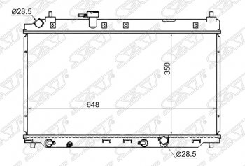 Радиатор двигателя SAT (пластинчатый, 1.5/1.8, МКПП/АКПП) Honda Fit Aria GD рестайлинг седан (2005-2009)