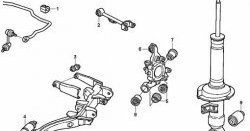 1 189 р. Полиуретановый сайлентблок ступицы задней подвески Точка Опоры  Honda Odyssey  3 (2004-2008)  с доставкой в г. Таганрог. Увеличить фотографию 2