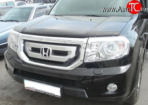 2 999 р. Дефлектор капота NovLine Honda Pilot YF4 дорестайлинг (2008-2011)  с доставкой в г. Таганрог