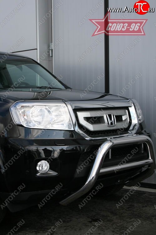 20 114 р. Защита переднего бампера Souz-96 (d76) Honda Pilot YF4 дорестайлинг (2008-2011)  с доставкой в г. Таганрог