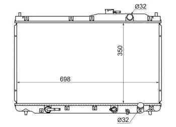 Радиатор SAT (пластинчатый) Honda (Хонда) SM-X (СМ-Х) (1996-2002)