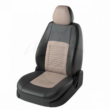 Чехлы для сидений Lord Autofashion Турин (экокожа) Hyundai Accent седан ТагАЗ (2001-2012)  (Чёрный, вставка бежевая)