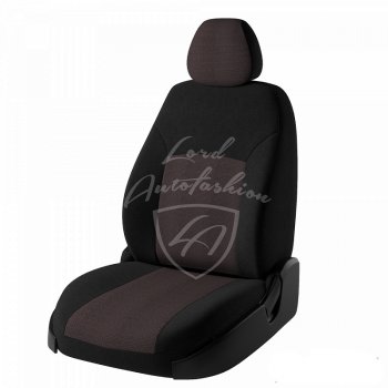 5 749 р. Чехлы для сидений Lord Autofashion Дублин (жаккард)  Hyundai Accent  седан ТагАЗ (2001-2012) (Черный, вставка Ёж Красный)  с доставкой в г. Таганрог. Увеличить фотографию 1