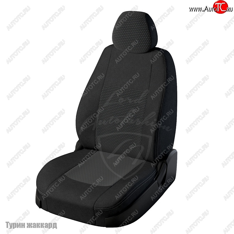 4 699 р. Чехлы для сидений Lord Autofashion Турин (жаккард) Hyundai Accent седан ТагАЗ (2001-2012) (Черный, вставка Мокка)  с доставкой в г. Таганрог