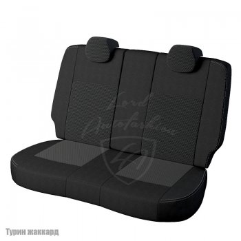 4 699 р. Чехлы для сидений Lord Autofashion Турин (жаккард)  Hyundai Accent  седан ТагАЗ (2001-2012) (Черный, вставка Мокка)  с доставкой в г. Таганрог. Увеличить фотографию 2