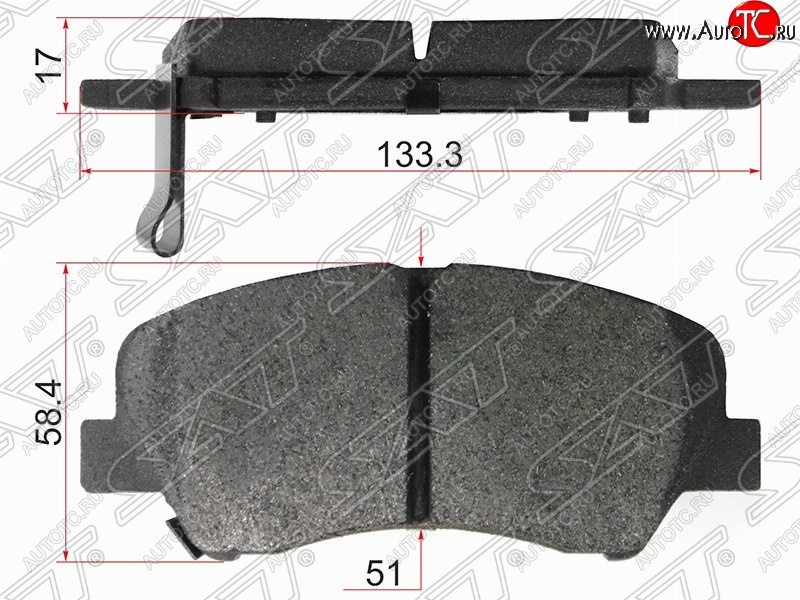 1 329 р. Колодки тормозные (передние) SAT Hyundai Solaris RBr седан дорестайлинг (2010-2014)  с доставкой в г. Таганрог