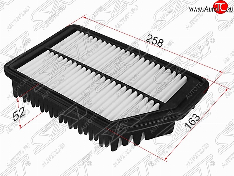 319 р. Фильтр воздушный двигателя SAT (258х163х52 mm)  Hyundai Avante, Elantra (MD,  AD), I30 (2 GD), KIA Ceed (2 JD), Cerato (3 YD)  с доставкой в г. Таганрог