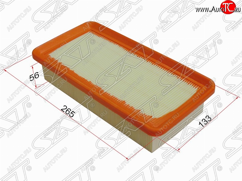 299 р. Фильтр воздушный двигателя SAT (254х174х37.5 mm)  Hyundai Elantra ( XD,  XD2) (2000-2010), KIA Cerato  1 LD (2003-2008)  с доставкой в г. Таганрог