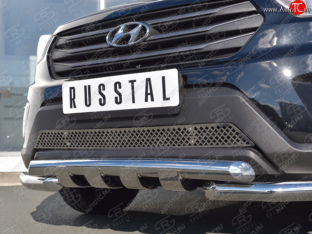 2 989 р. Решетка радиатора Russtal Hyundai Creta GS рестайлинг (2019-2021)  с доставкой в г. Таганрог