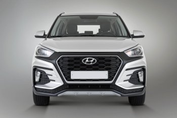 22 499 р. Передний бампер Xmug  Hyundai Creta  GS (2015-2021) дорестайлинг, рестайлинг (Неокрашенный)  с доставкой в г. Таганрог. Увеличить фотографию 2