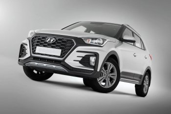 22 499 р. Передний бампер Xmug  Hyundai Creta  GS (2015-2021) дорестайлинг, рестайлинг (Неокрашенный)  с доставкой в г. Таганрог. Увеличить фотографию 3