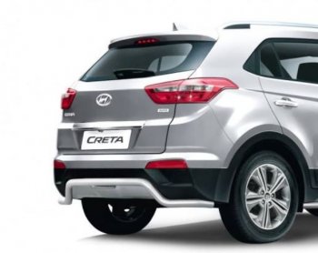 Защита заднего бампера Petroil Tuning Hyundai (Хюндаи) Creta (Крета)  GS (2015-2021) GS дорестайлинг, рестайлинг