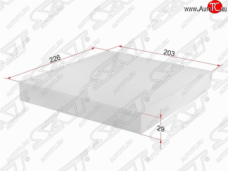 216 р. Фильтр салонный SAT (226х203х29 mm)  Hyundai Creta (GS), Solaris (HCR), Tucson (TL), KIA Rio (4 FB,  X-line,  4 YB,  X), Seltos, Sportage (4 QL)  с доставкой в г. Таганрог