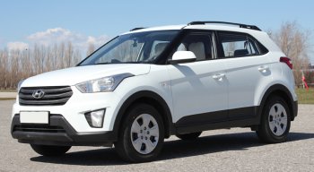 8 199 р. Комплект рейлингов АПС  Hyundai Creta  GS (2015-2021) дорестайлинг, рестайлинг (Черные, без поперечин)  с доставкой в г. Таганрог. Увеличить фотографию 8