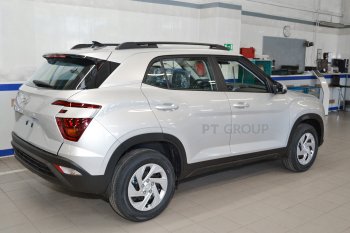 7 949 р. Рейлинги Petroil Tuning  Hyundai Creta  SU (2020-2022) (Черный муар)  с доставкой в г. Таганрог. Увеличить фотографию 6