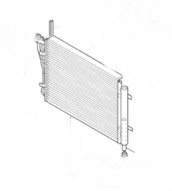 Радиатор кондиционера SAT Hyundai (Хюндаи) i20 (и20)  PB (2008-2015), KIA (КИА) Venga (Венга) (2009-2024)