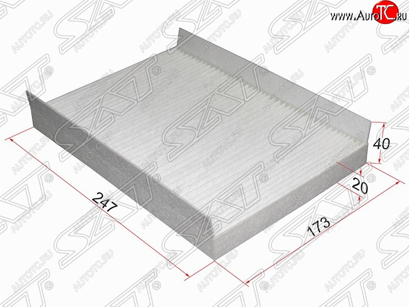 264 р. Фильтр салонный SAT (247х173х40 mm)  Hyundai I30  FD (2007-2012), KIA Ceed  1 ED (2006-2012)  с доставкой в г. Таганрог