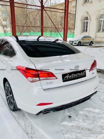 5 649 р. Юбка заднего бампера АВТОКРАТ Hyundai I40 1 VF дорестайлинг седан (2011-2015) (Неокрашенная)  с доставкой в г. Таганрог. Увеличить фотографию 2