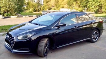 6 799 р. Накладки металлического порога АВТОКРАТ Hyundai I40 1 VF дорестайлинг седан (2011-2015) (Неокрашенные)  с доставкой в г. Таганрог. Увеличить фотографию 2