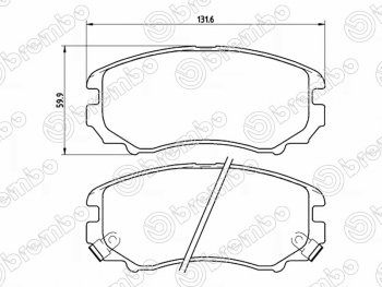 Комплект передних тормозных колодок BREMBO KIA Soul AM дорестайлинг (2008-2011)