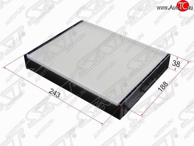 299 р. Фильтр салонный SAT (243х188х38 mm)  Hyundai Santa Fe ( SM,  CM) (2000-2012), KIA Sorento  BL (2002-2010)  с доставкой в г. Таганрог