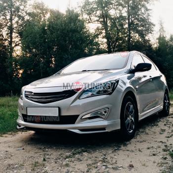 6 999 р. Решётка радиатора ZEUS  Hyundai Solaris  RBr (2014-2017) седан рестайлинг, хэтчбэк рестайлинг (Неокрашенная)  с доставкой в г. Таганрог. Увеличить фотографию 2