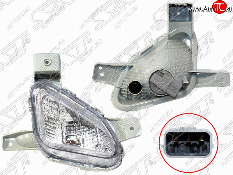 1 459 р. Левая противотуманная фара SAT Hyundai Sonata LF рестайлинг (2017-2019)  с доставкой в г. Таганрог