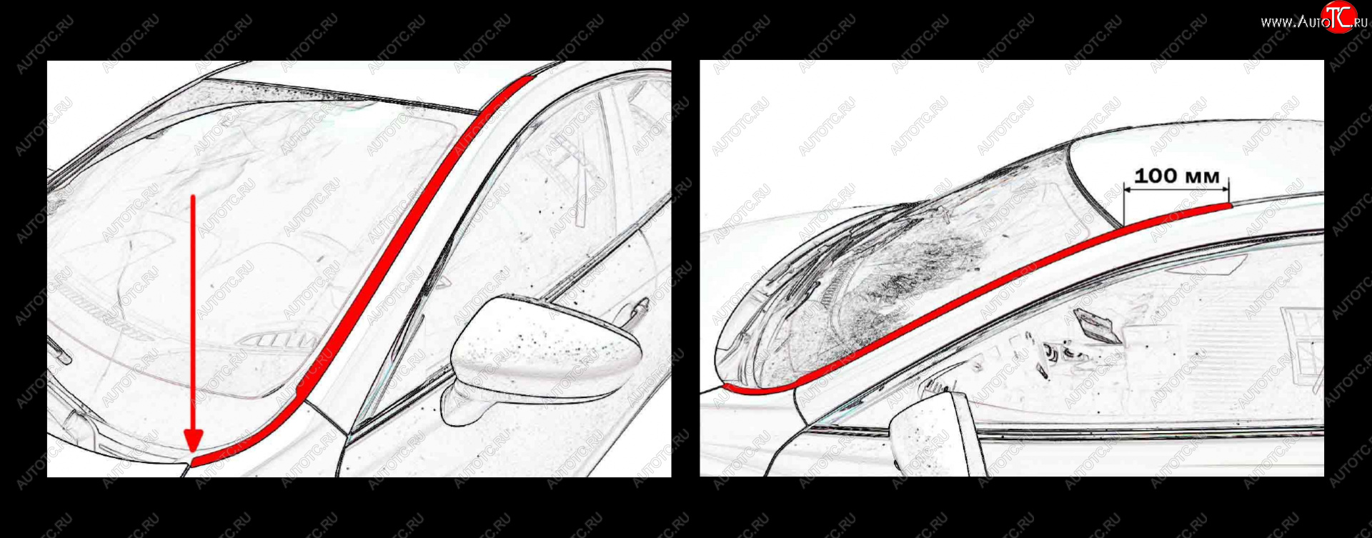 1 849 р. Водостоки лобового стекла Стрелка 11  Hyundai Sonata  EF (2001-2013) рестайлинг ТагАЗ  с доставкой в г. Таганрог