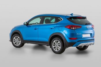 11 799 р. Накладка заднего бампера YT  Hyundai Tucson  TL (2015-2018) дорестайлинг (Неокрашенная)  с доставкой в г. Таганрог. Увеличить фотографию 3