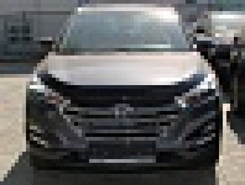 2 799 р. Дефлектор капота SIM Hyundai Tucson TL дорестайлинг (2015-2018)  с доставкой в г. Таганрог. Увеличить фотографию 2